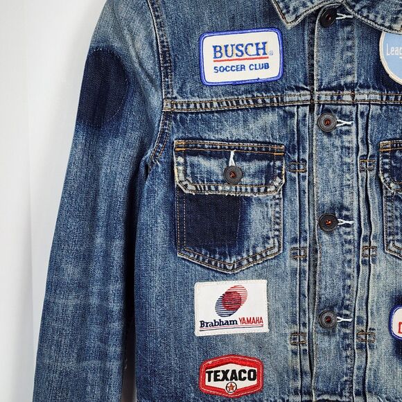 Talley HTF Patch Denim Jacket Size S NWOT - Picture 3 of 11